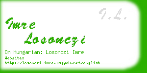 imre losonczi business card